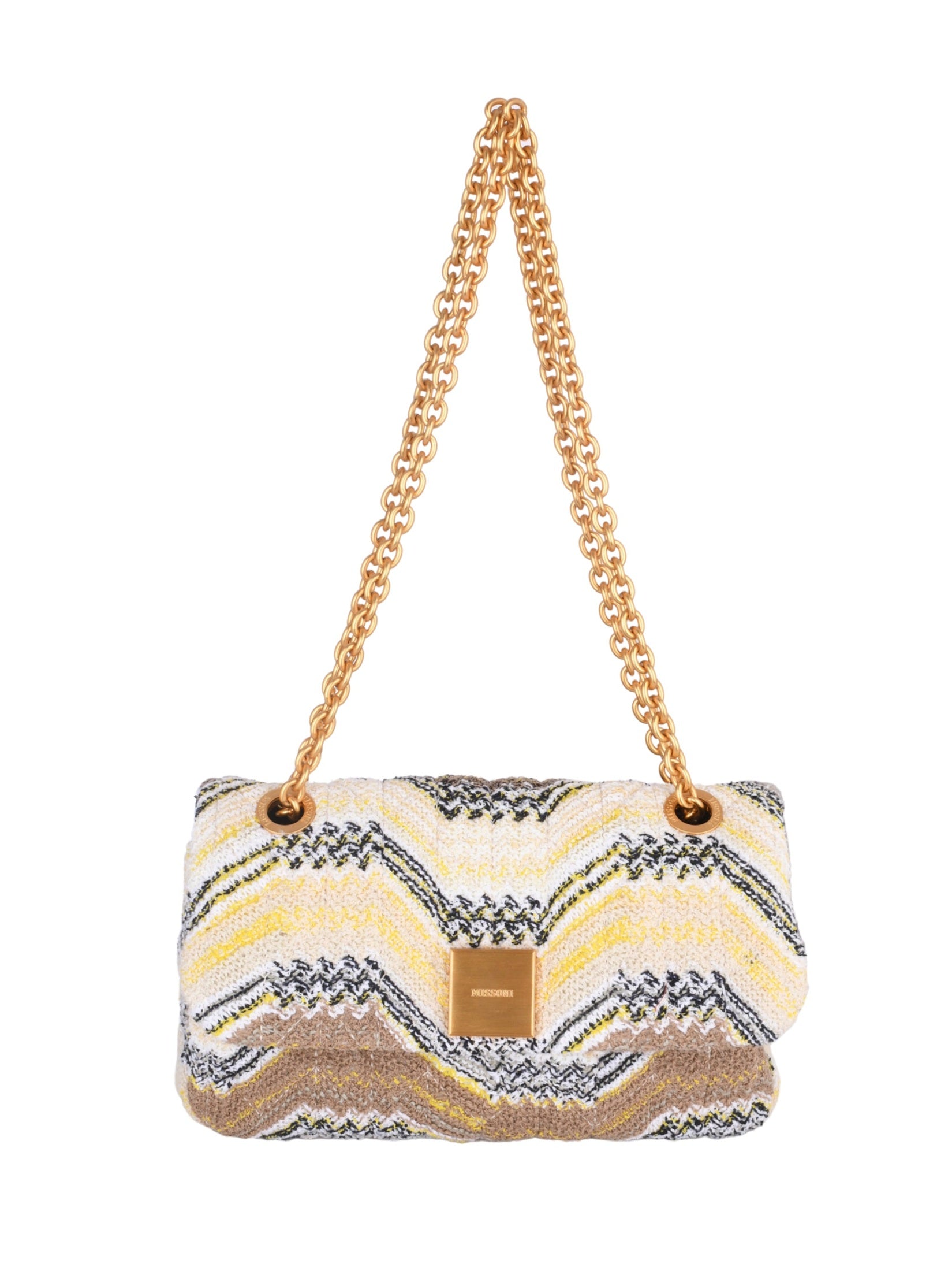 Caperdoni Zig-Zag Sequin-Embellished Clutch Bag