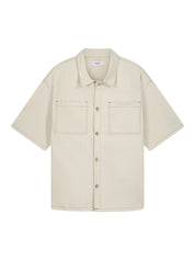 The stitched denim shirt