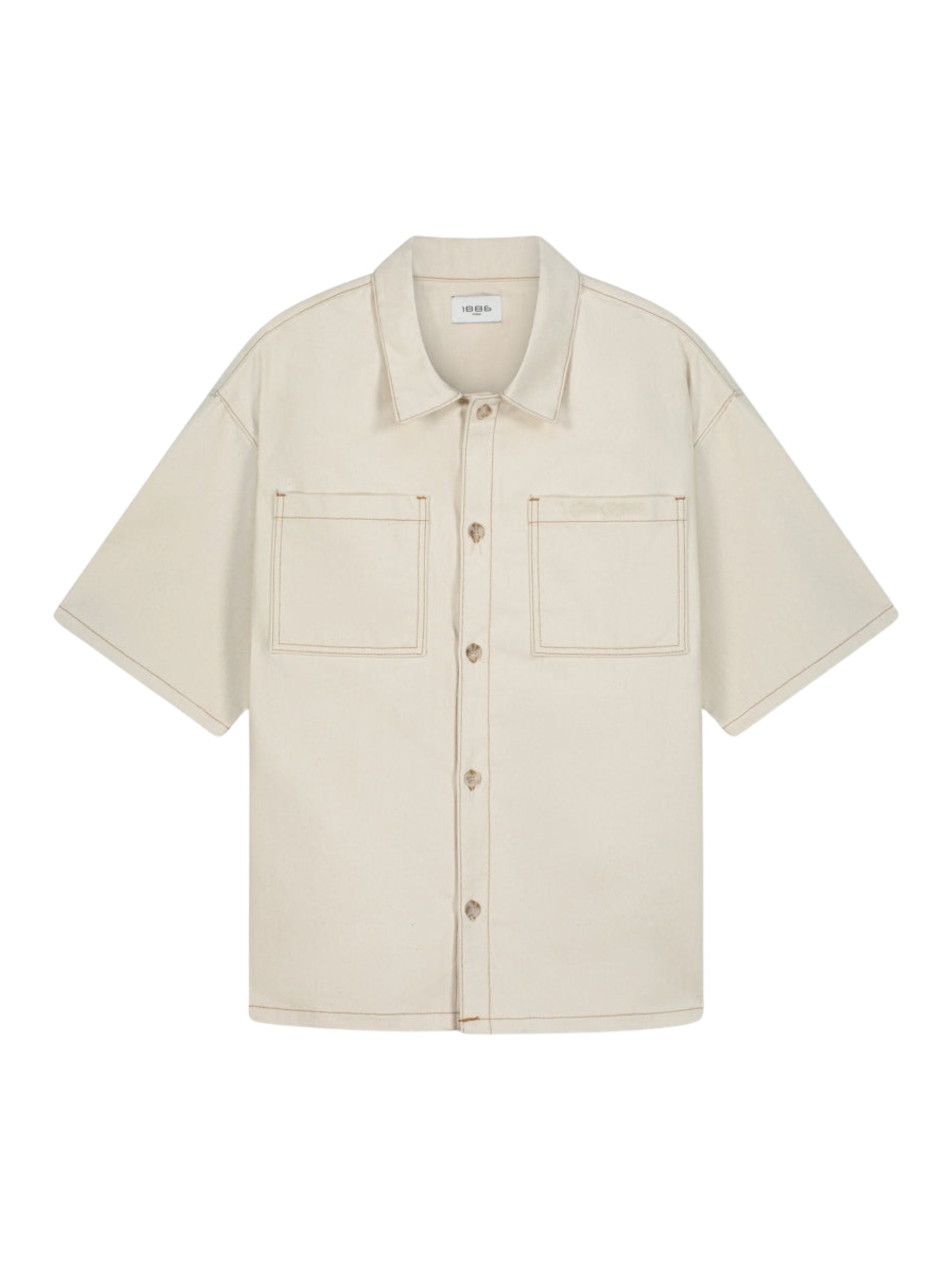 The stitched denim shirt
