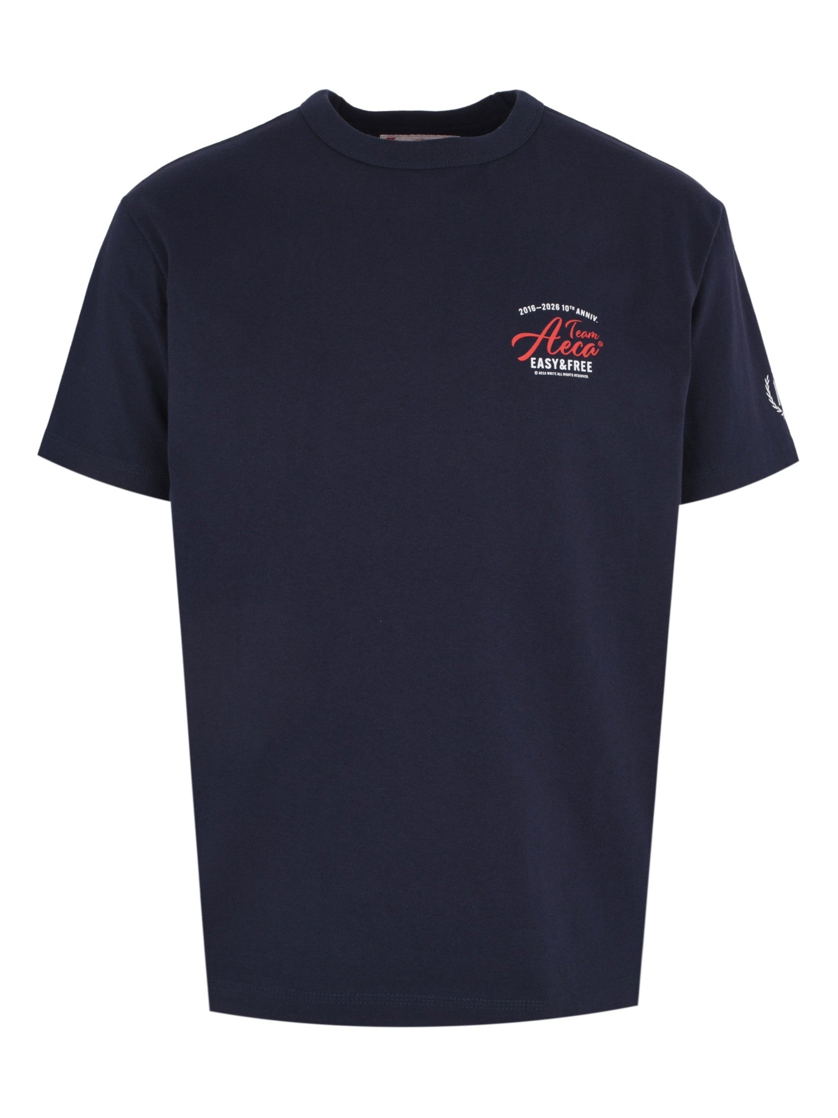 Aeca 10th anniversary logo half sleeve tee