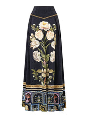 Corset waist maxi skirt