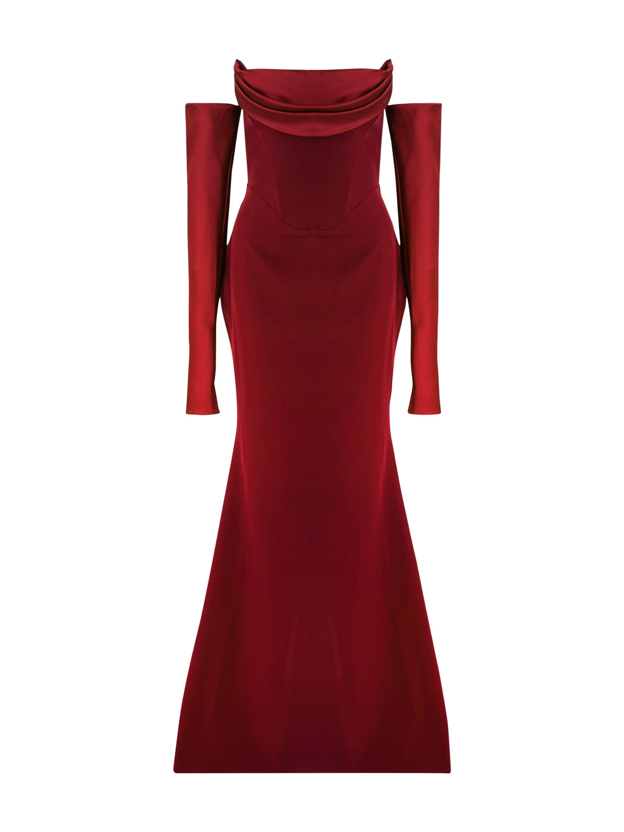 Raven Crepe Long Dress