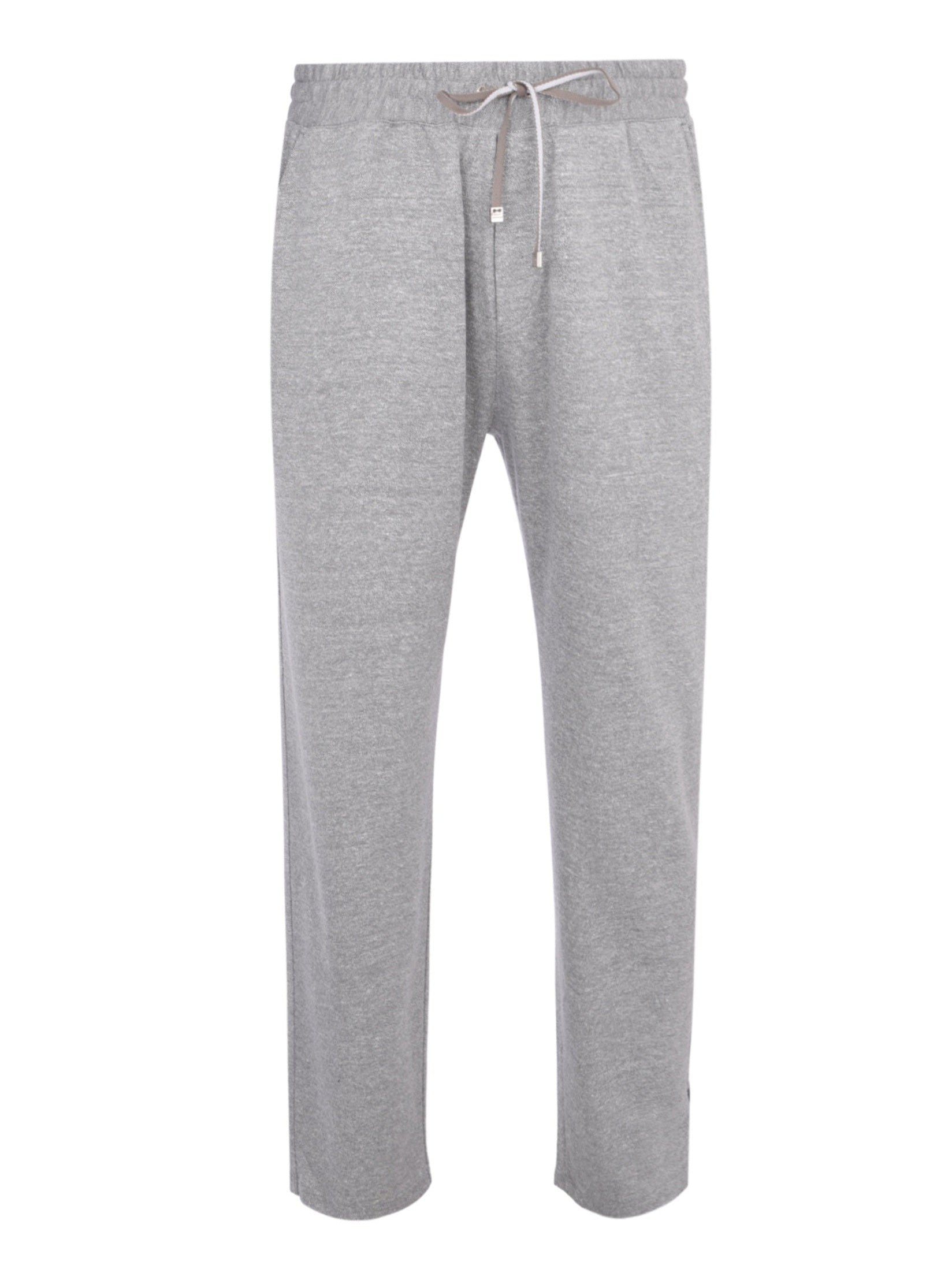Linen silk cotton jogger pants