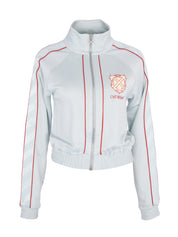Fluid track sporty jacket misty blue lemon icing