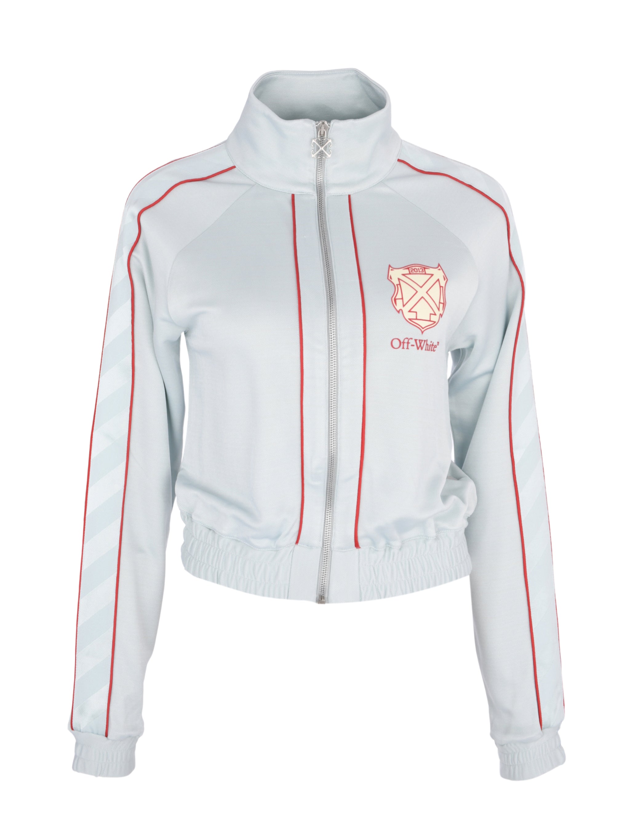Fluid track sporty jacket misty blue lemon icing