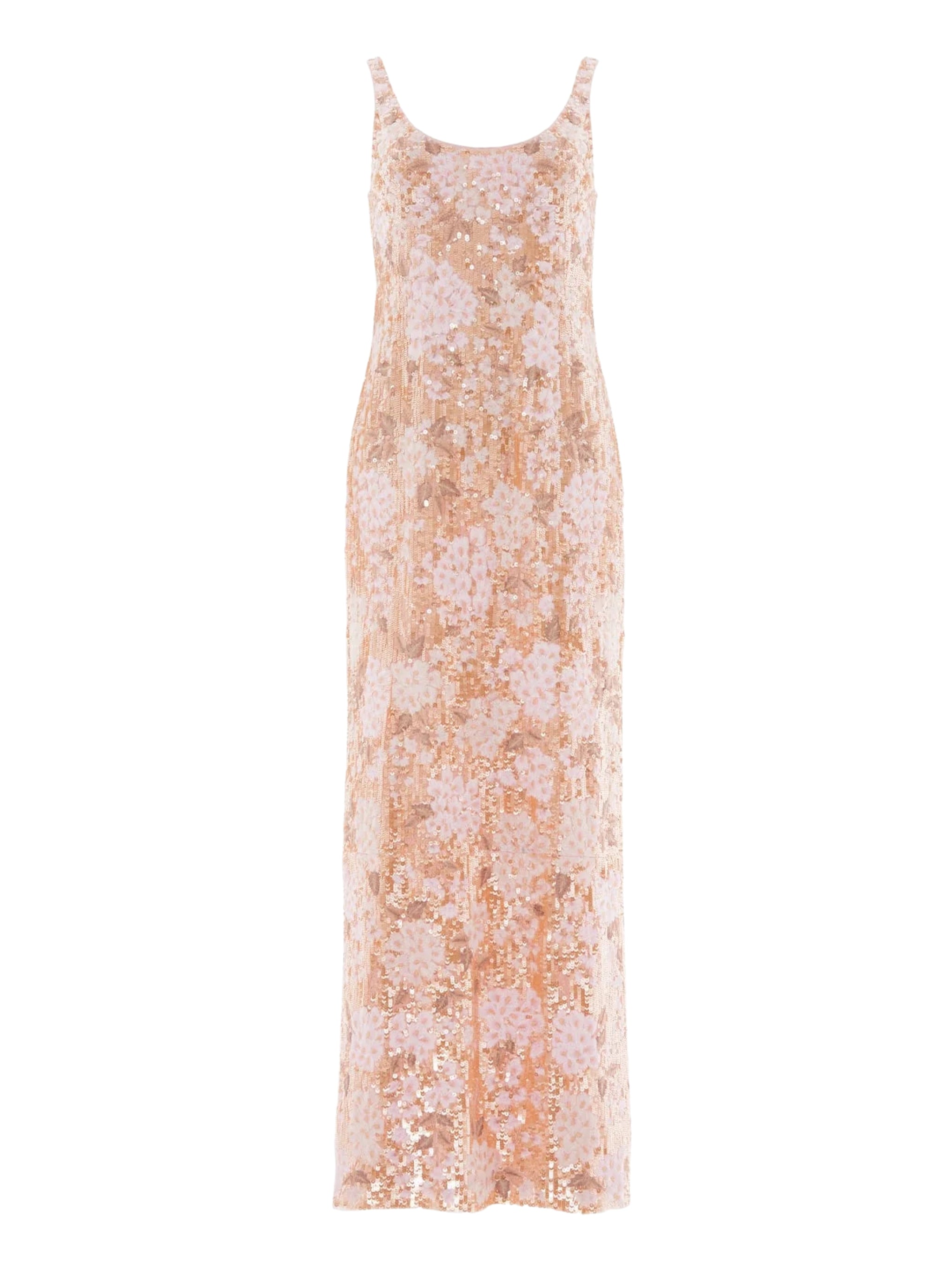 Wisteria shimmer georgette ankle gown
