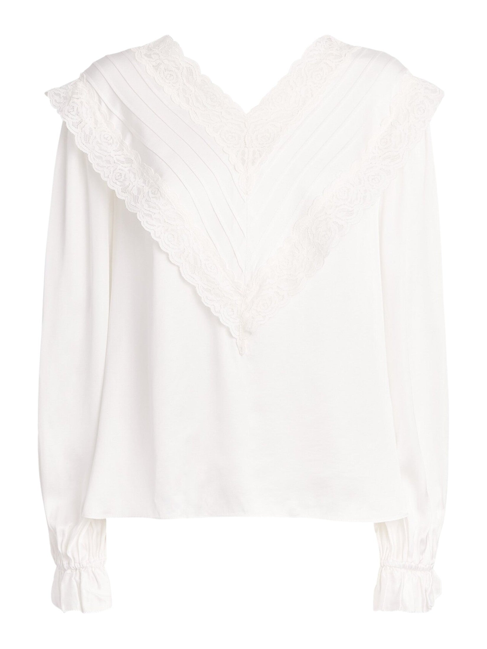 Cream viscose lace top