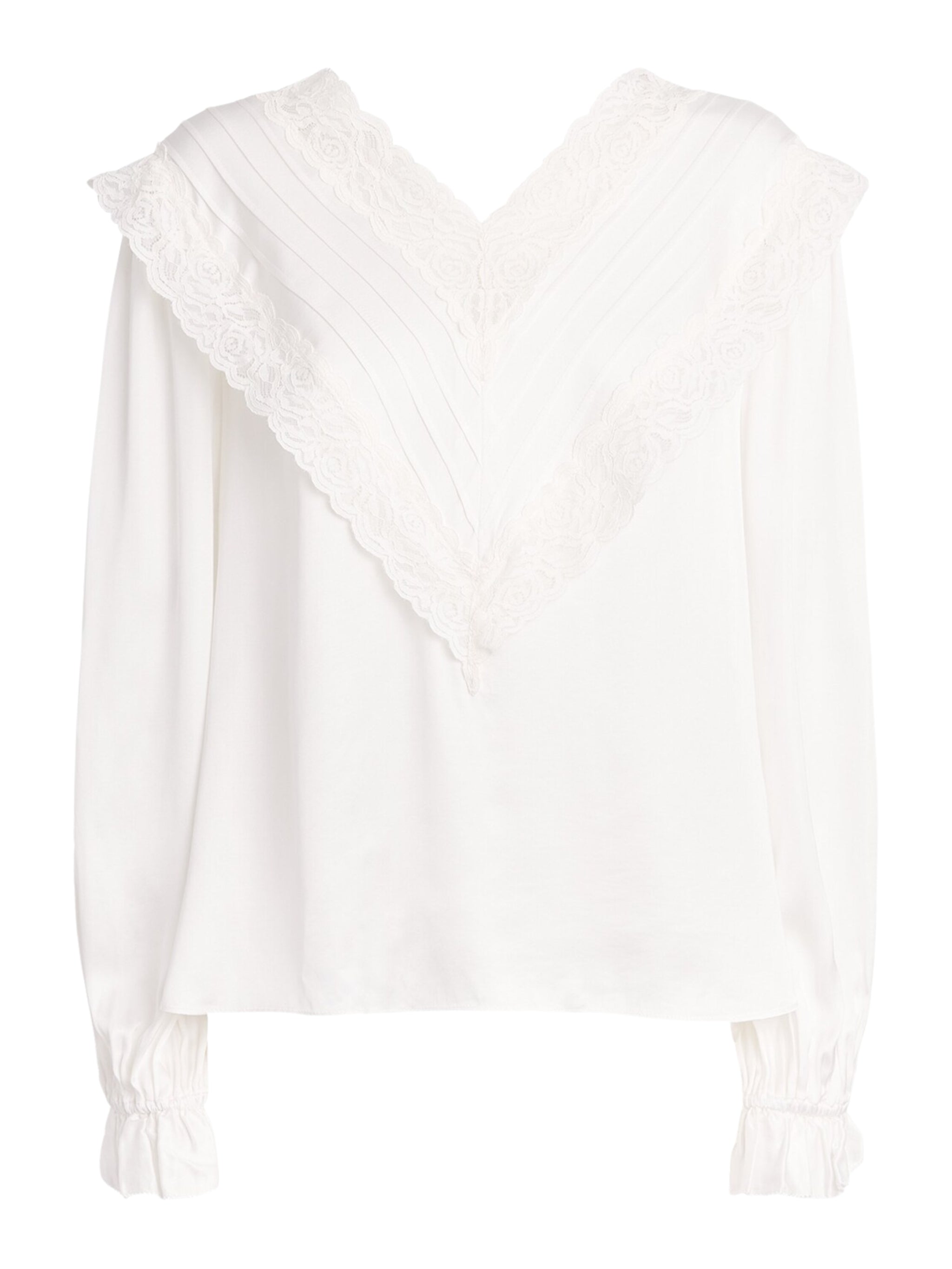 Cream viscose lace top