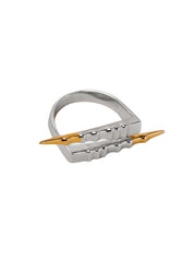 Ibex ring in sterling silver & 18k gold vermeil and rhodium