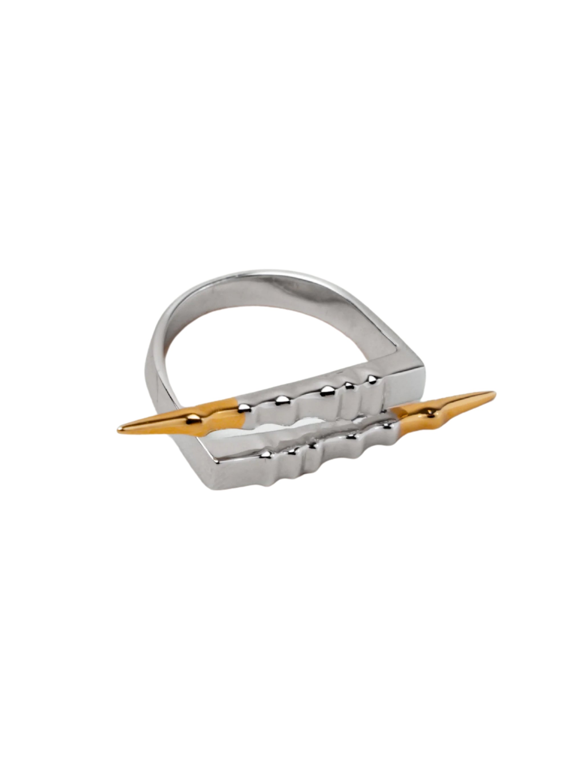 Ibex ring in sterling silver & 18k gold vermeil and rhodium