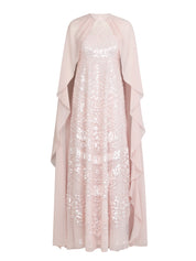 Anais sequin cape gown