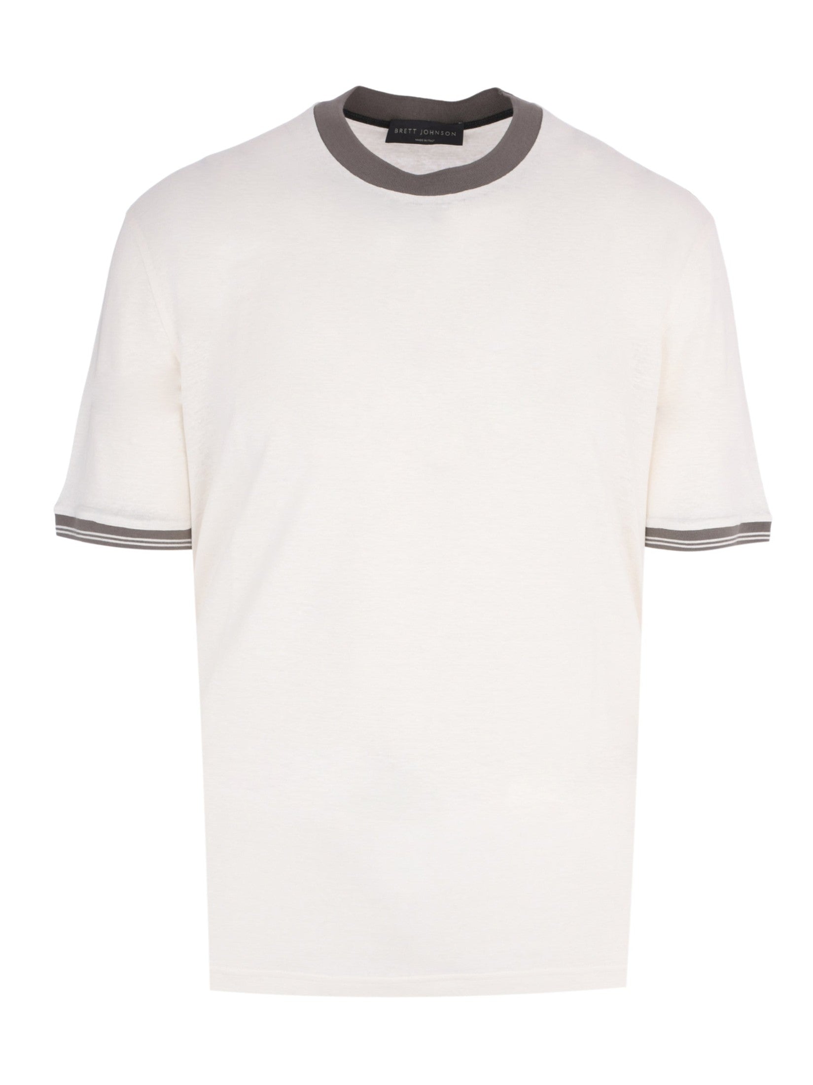 Linen silk short sleeves roundneck