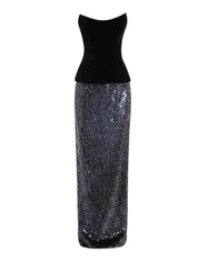 Aiden corset-style maxi dress