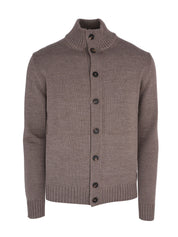 LONG SLEEVE TURTLE NECK MEN'S KNITTED CARDIGAN