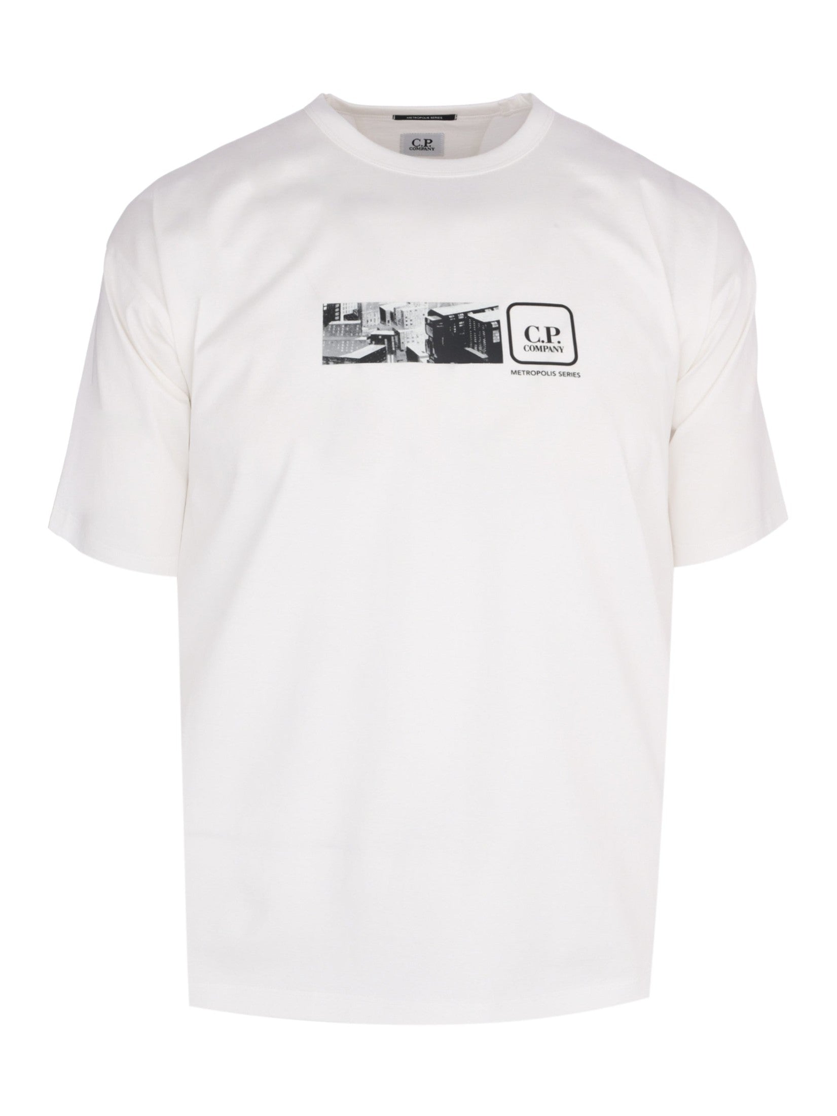 Metropolis series mercerized jersey short sleeve back embroidery t-shirt