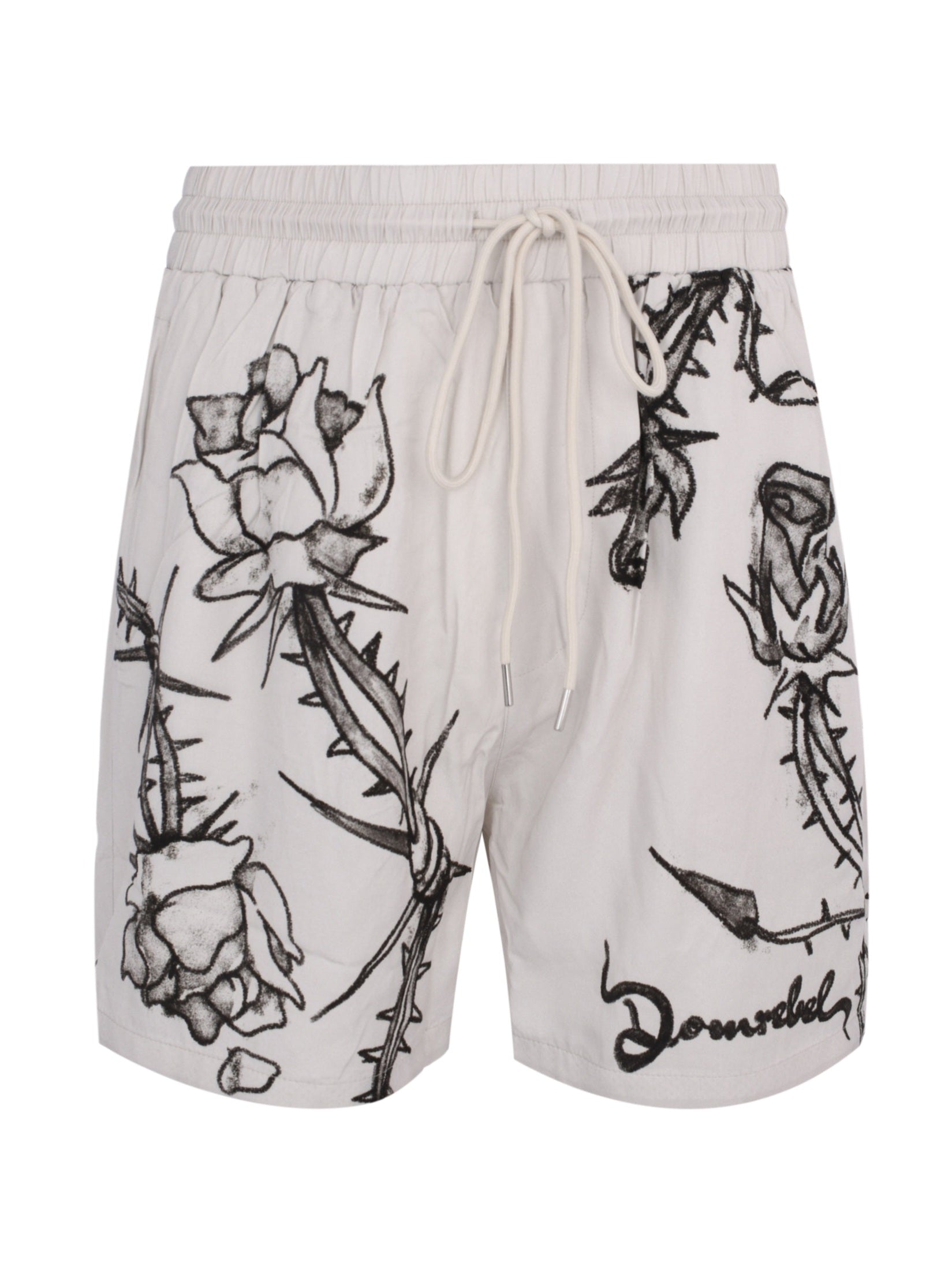 Inked shorts beige