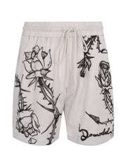 Inked shorts beige