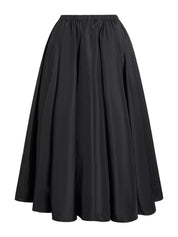 Recycled Faille Elasticated Waist Midi Skirt