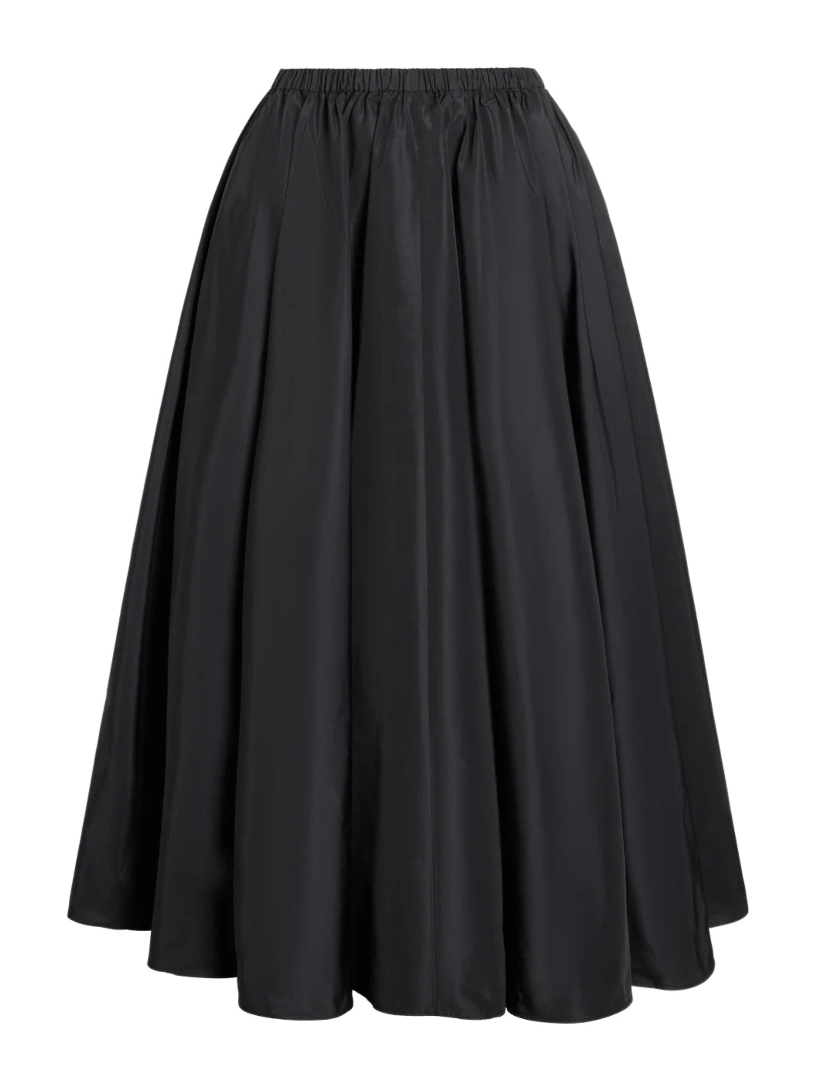 Recycled Faille Elasticated Waist Midi Skirt