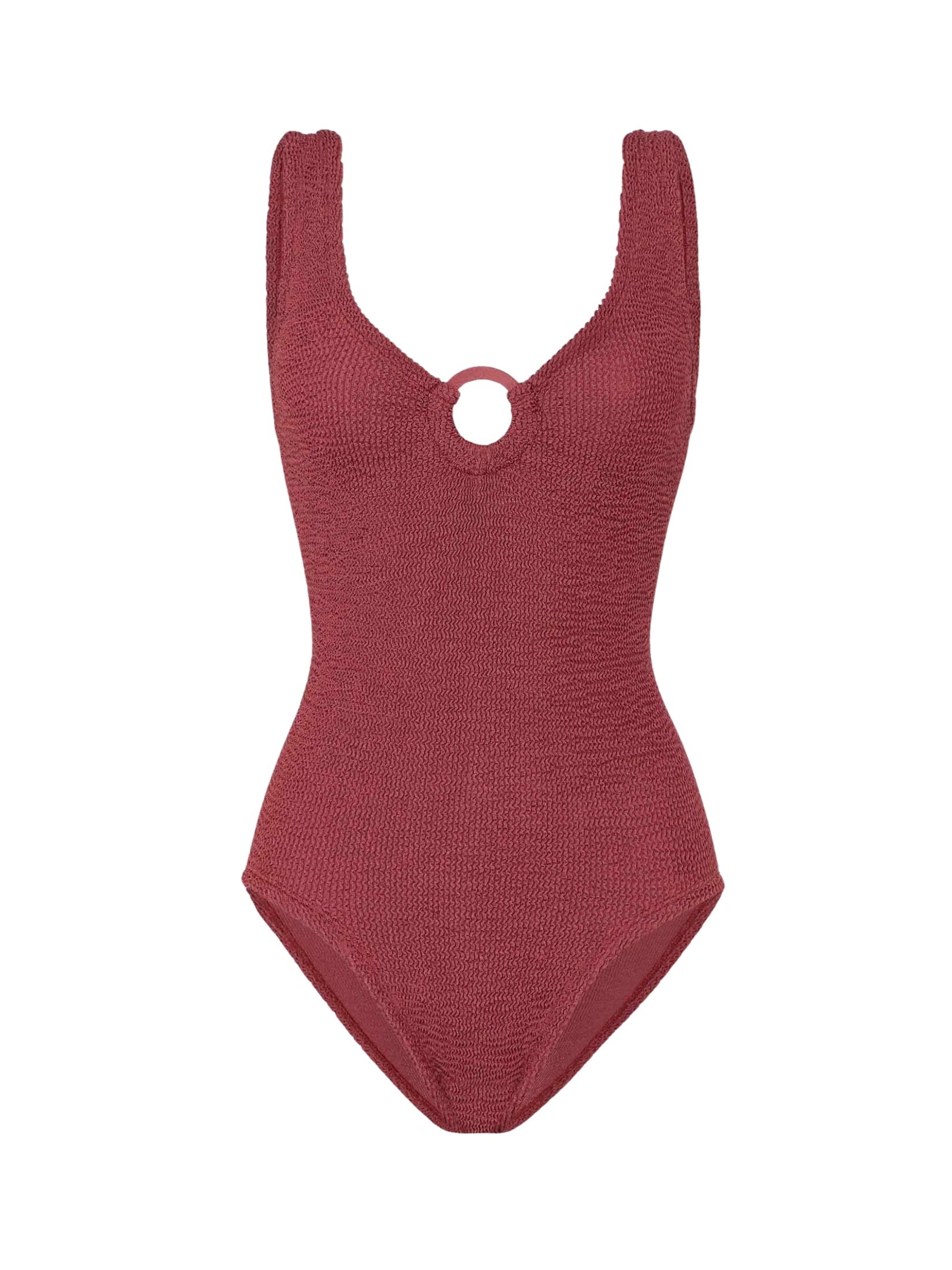 Coverage celine swim with fabric covered hoops - m metallic crinkle metallic rosewood