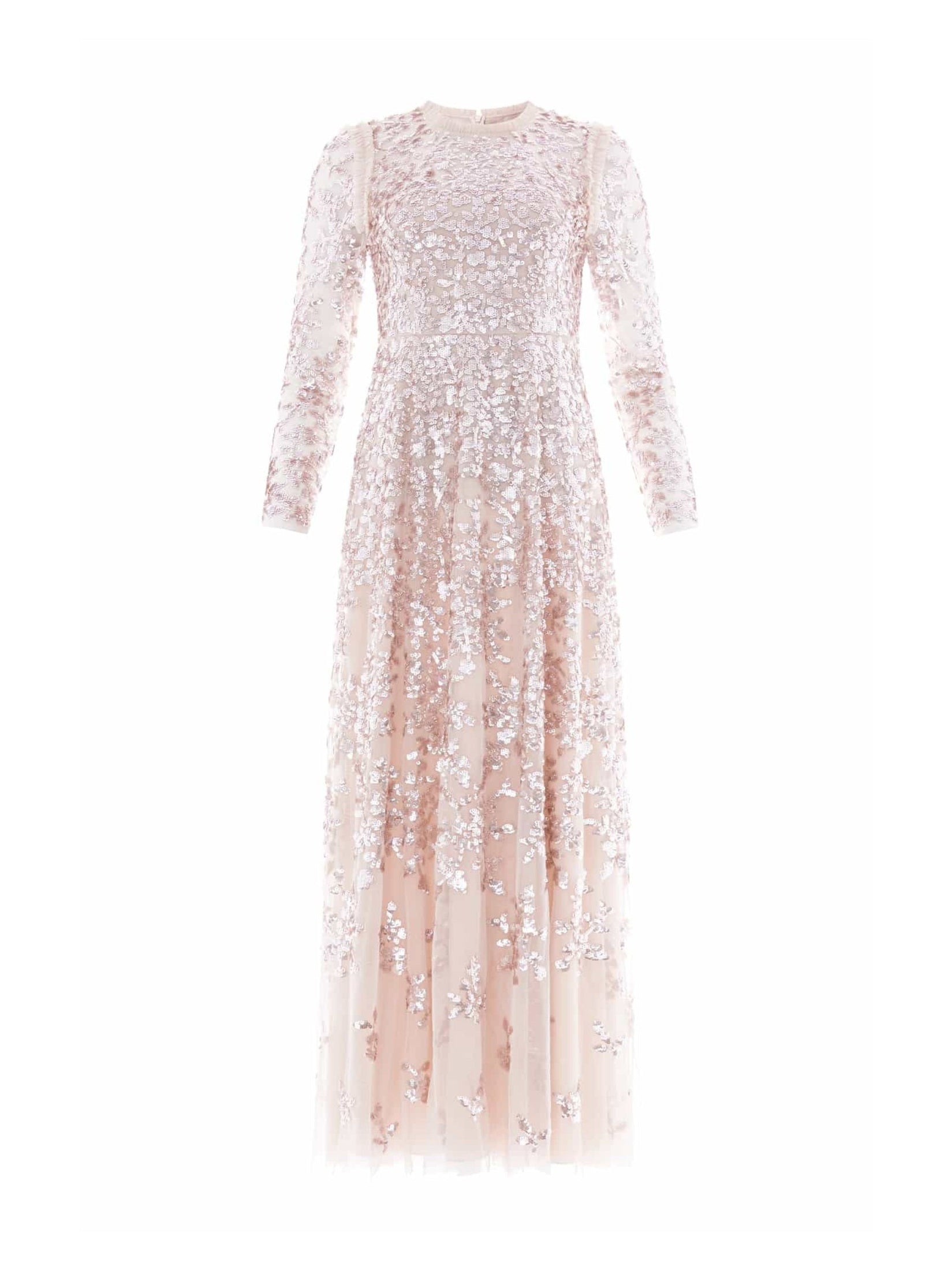 Rosanna lattice round neck gown