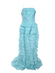 LAYERED ORGANZA LONG DRESS
