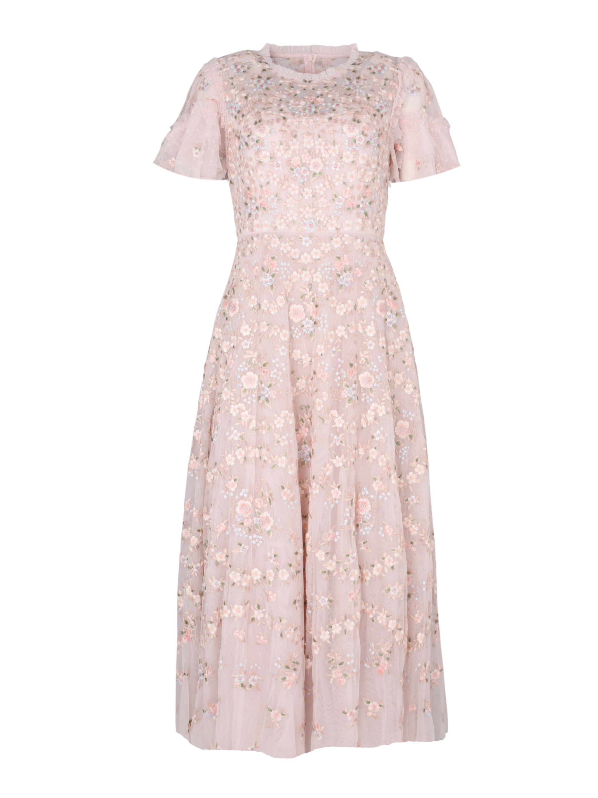 Floral waltz ankle gown