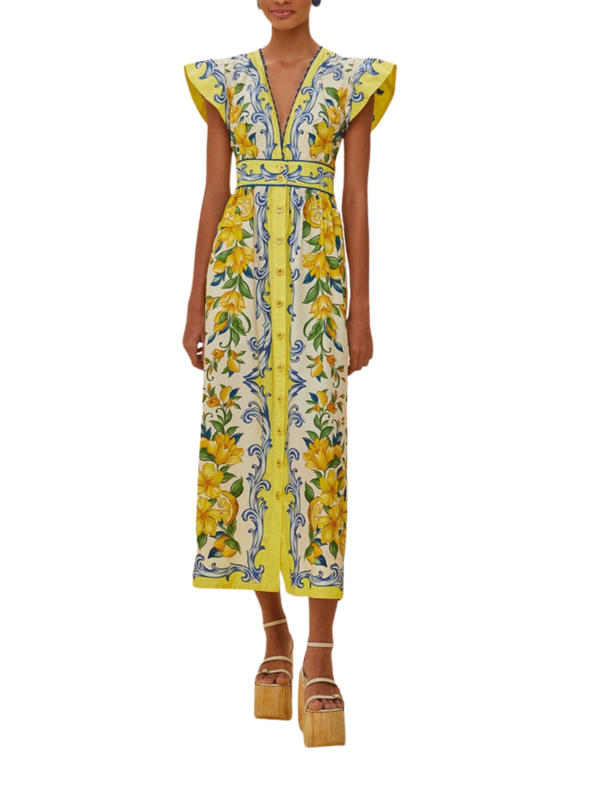 SICILY SCARF OFF-WHITE MAXI DRESS