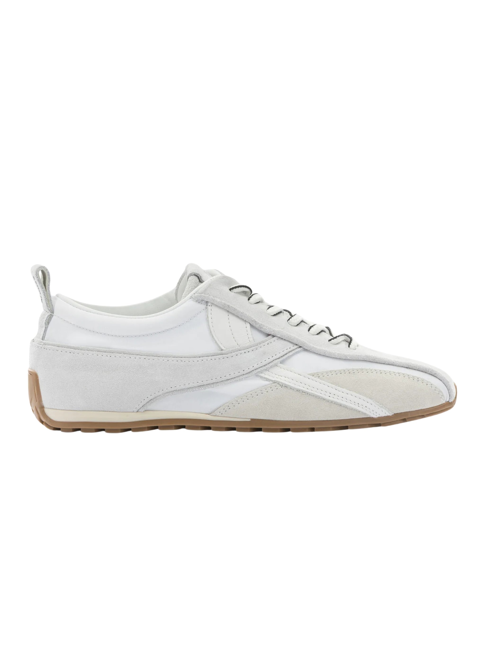 Tb.304 nylon all white leather sneakers