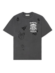 Lion crest t-shirt faded black