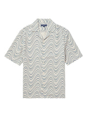 Roberto linen shirt s/s fibra print