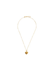 RIDGE HEART CHARM PENDANT NECKLACE