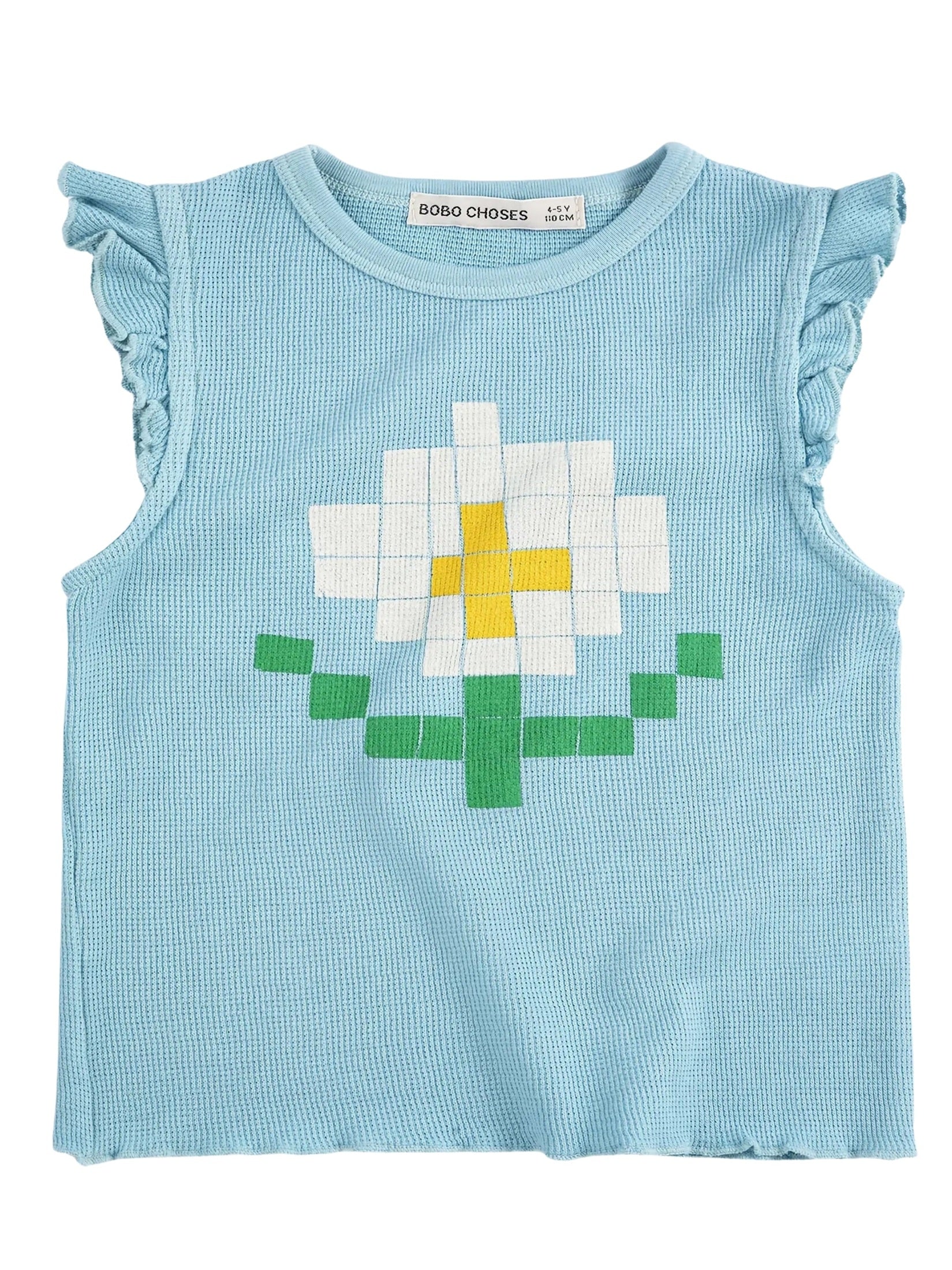 Pixel daisy ruffled top