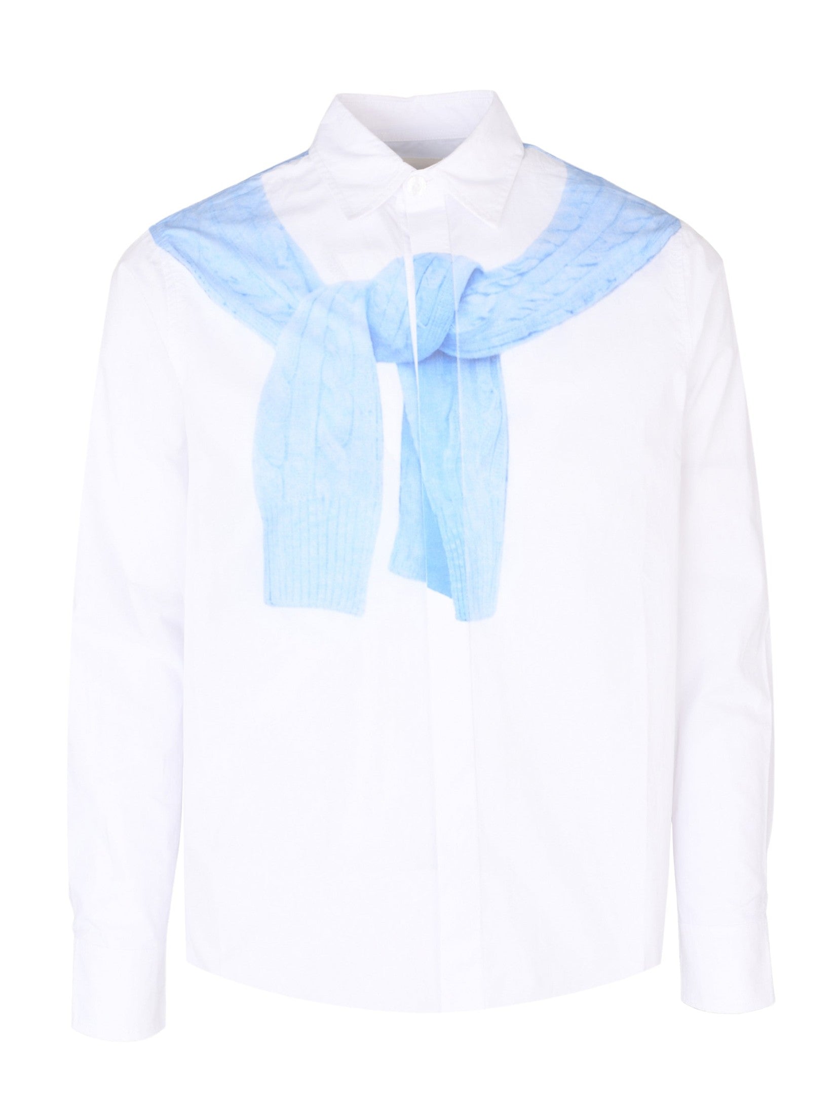 Sweater print cotton shirt