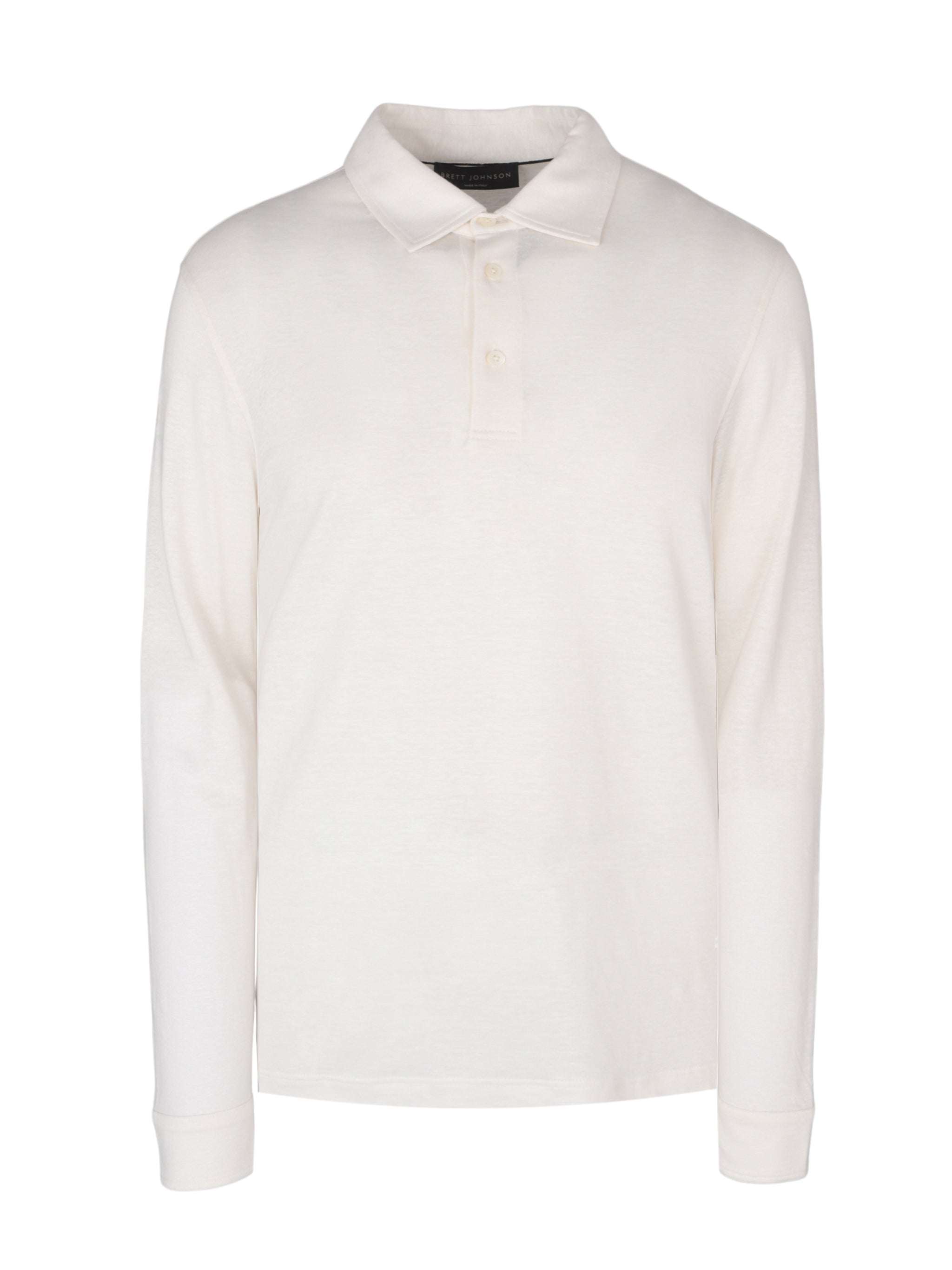 Linen silk long sleeves polo
