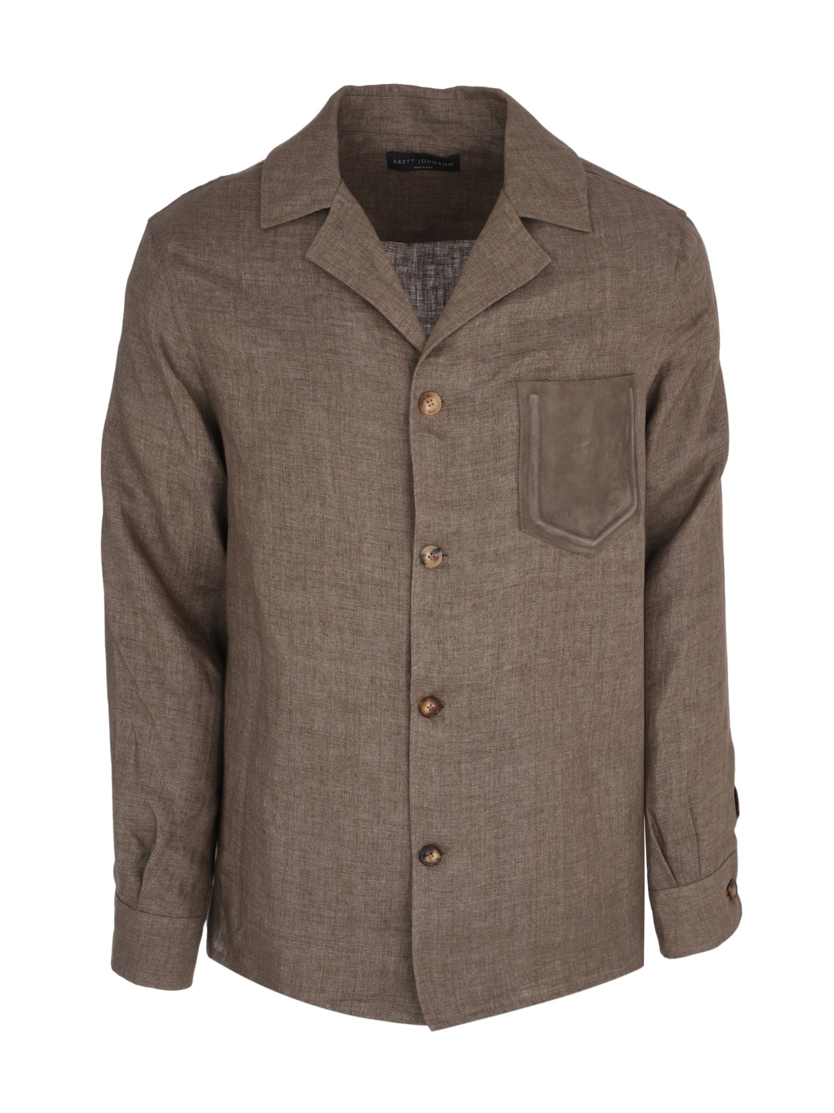 Linen cuban shirt jacket