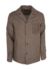 Linen cuban shirt jacket