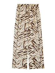 Printed stretch satin elasticated pants