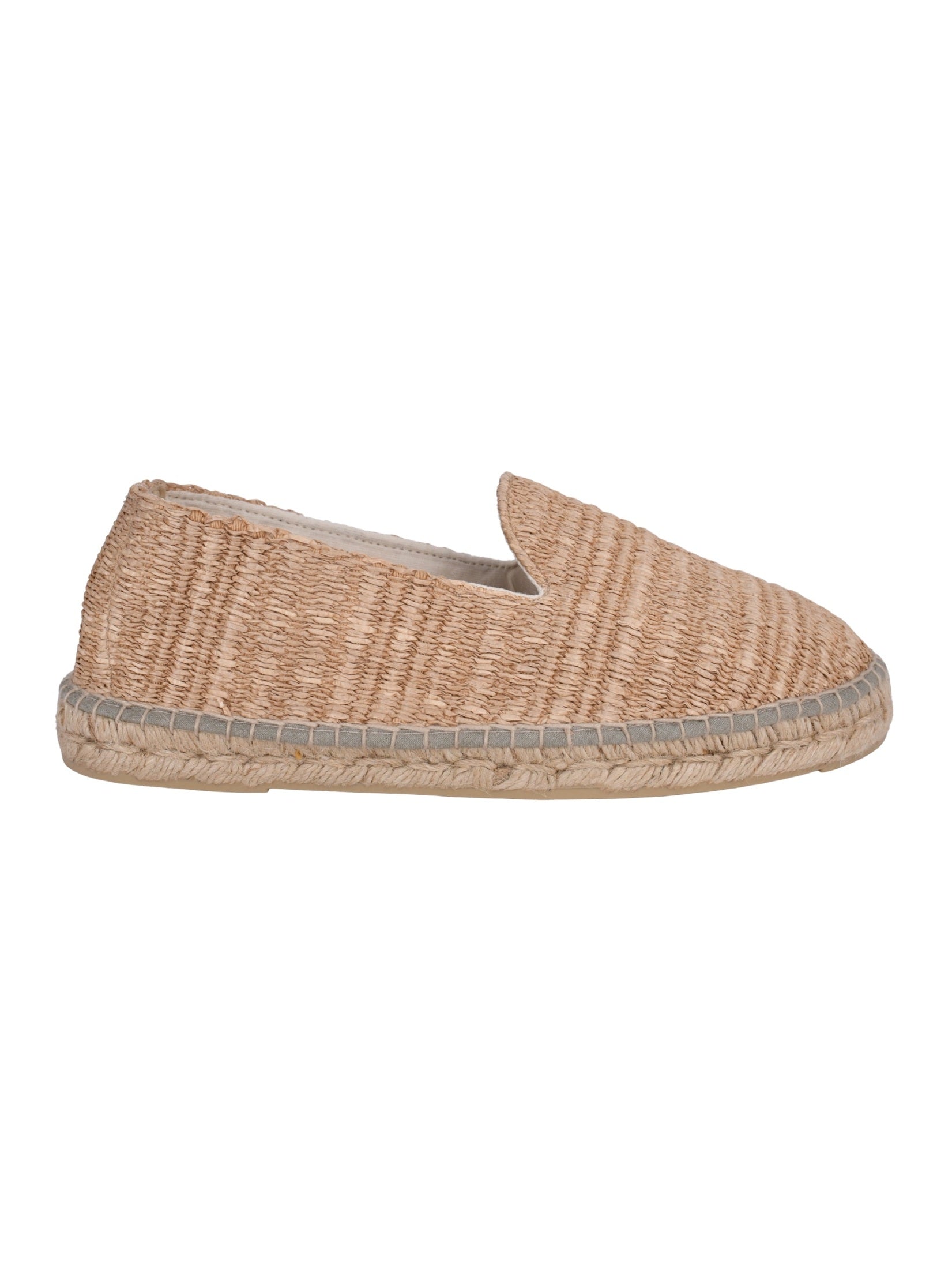 Raffia Stripes Flat Espadrilles