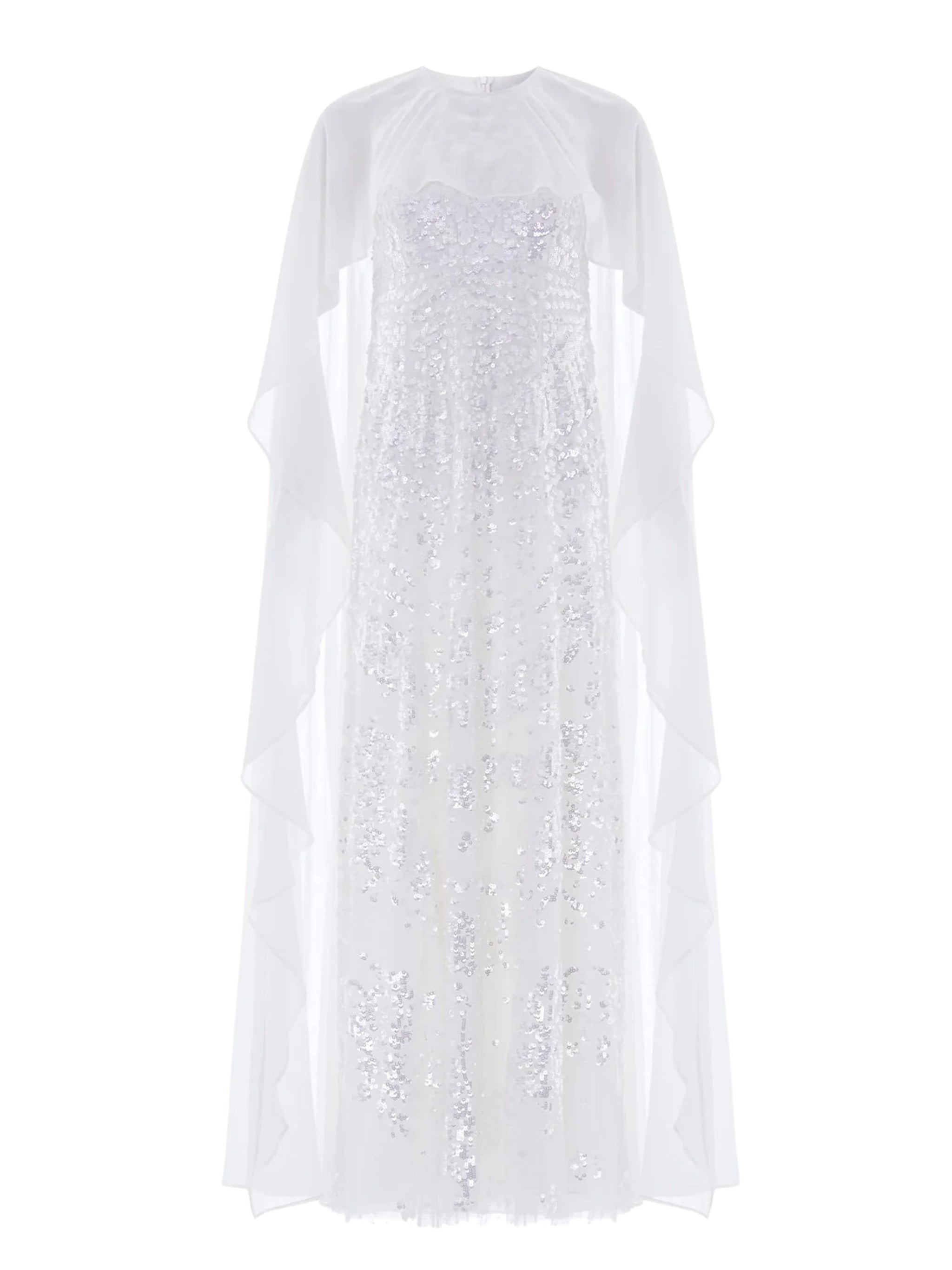 Anais sequin cape gown