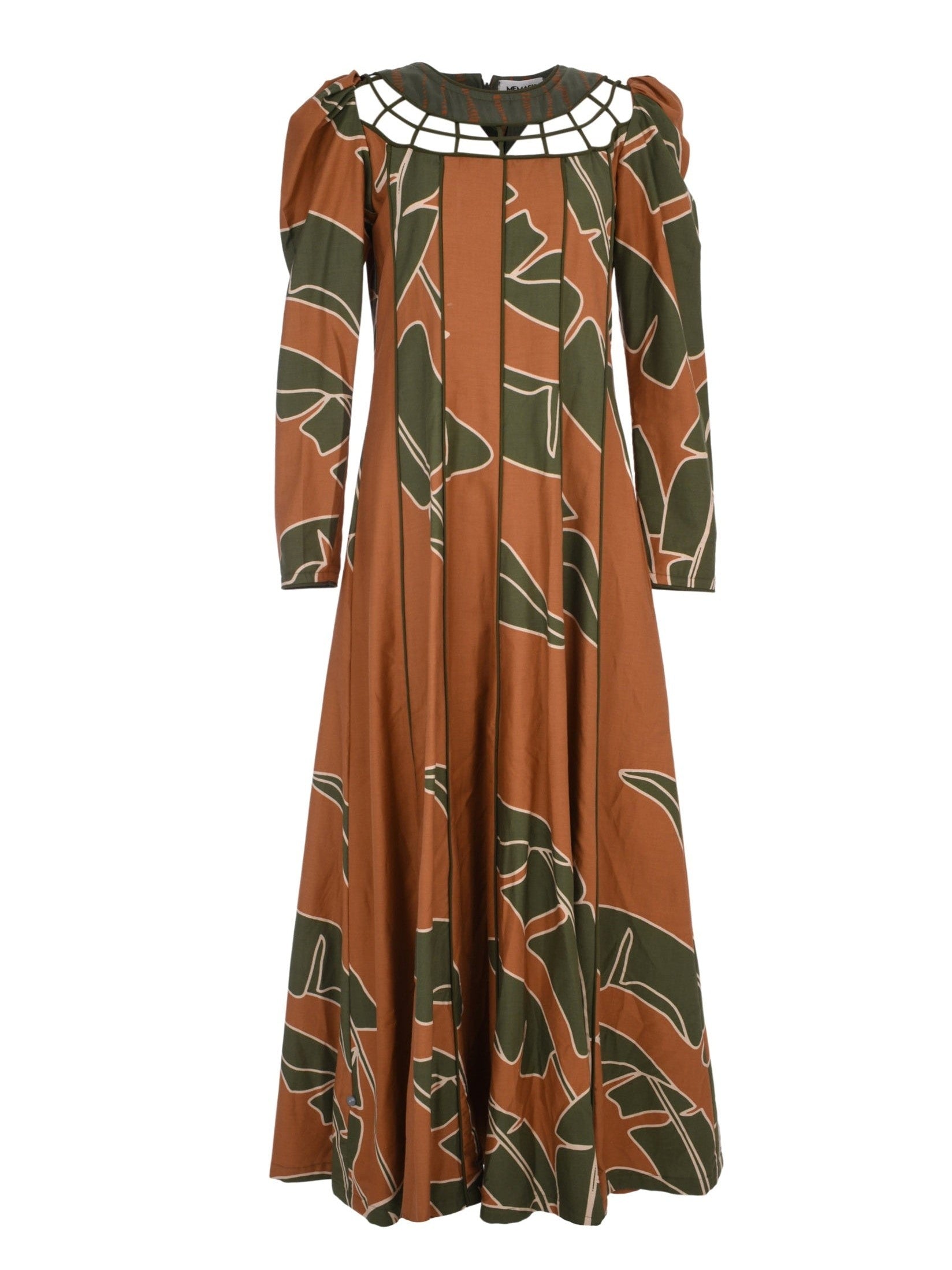 Memash dress light brown green