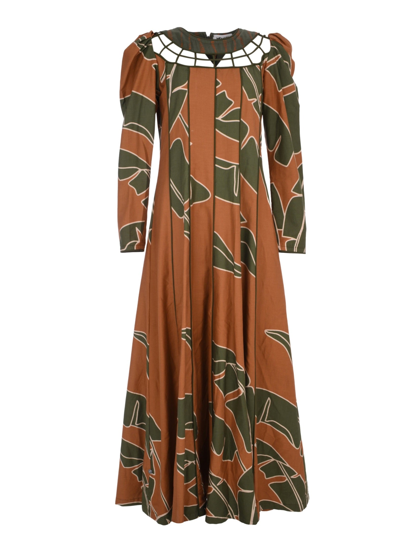 Memash dress light brown green