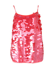 MOHAIR MERINO WOOL TANK TOP WITH SEQUIN FRONT