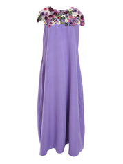 PURPLE KAFTAN WITH ROSE TULLE