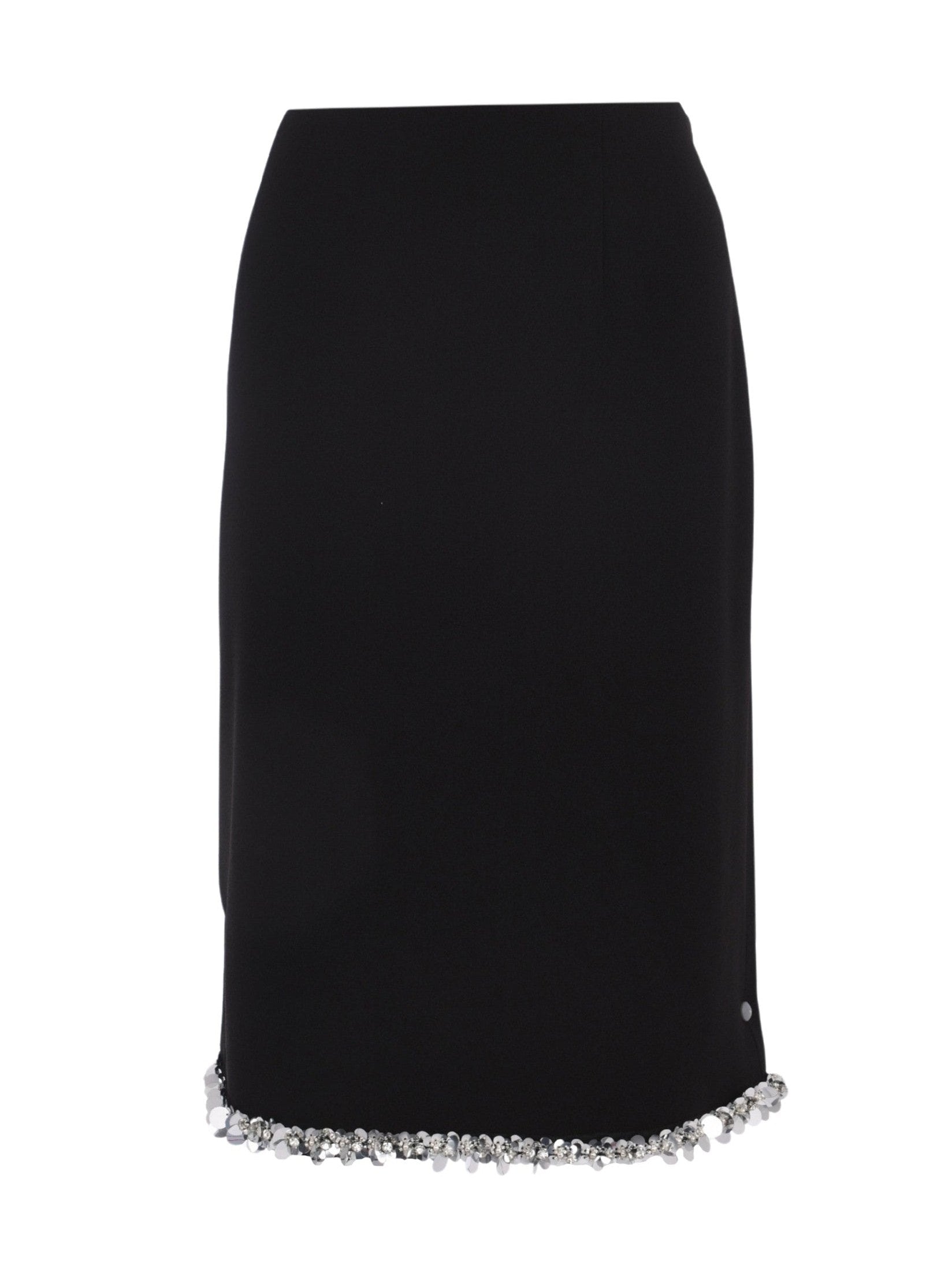 Crepe midi skirt