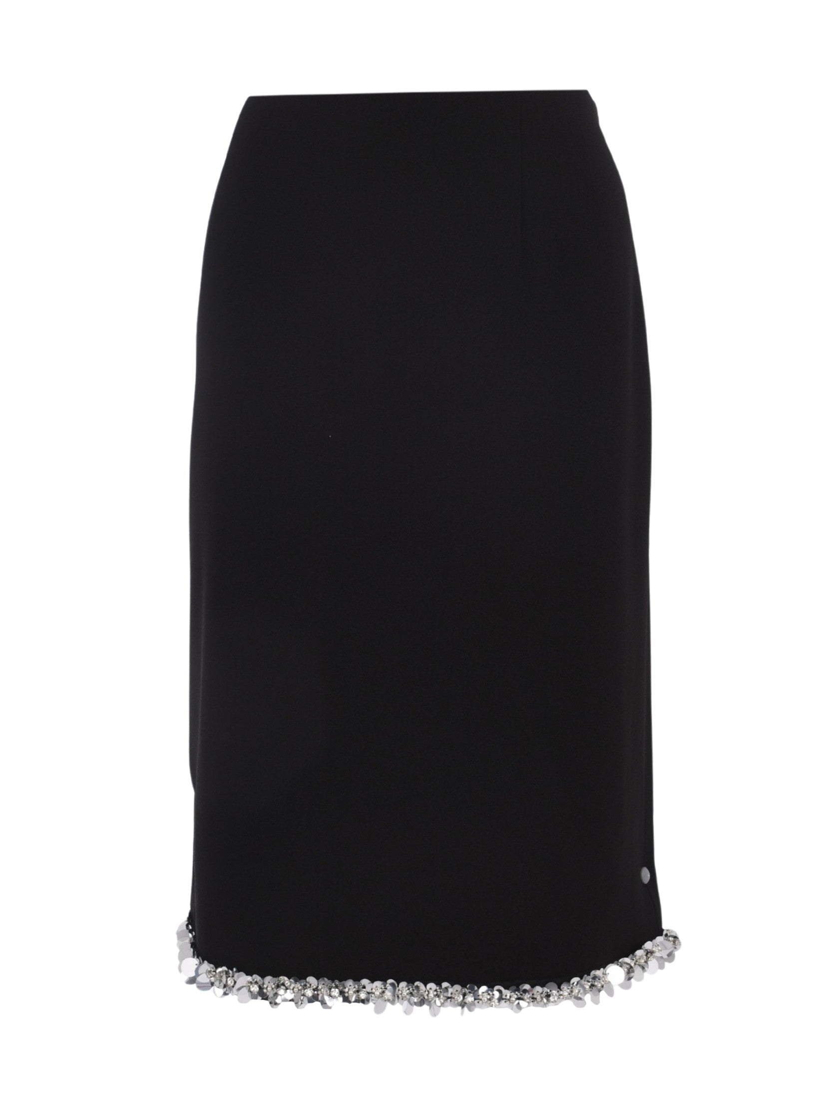 Crepe midi skirt