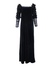 3D Floral Sleeves Dress