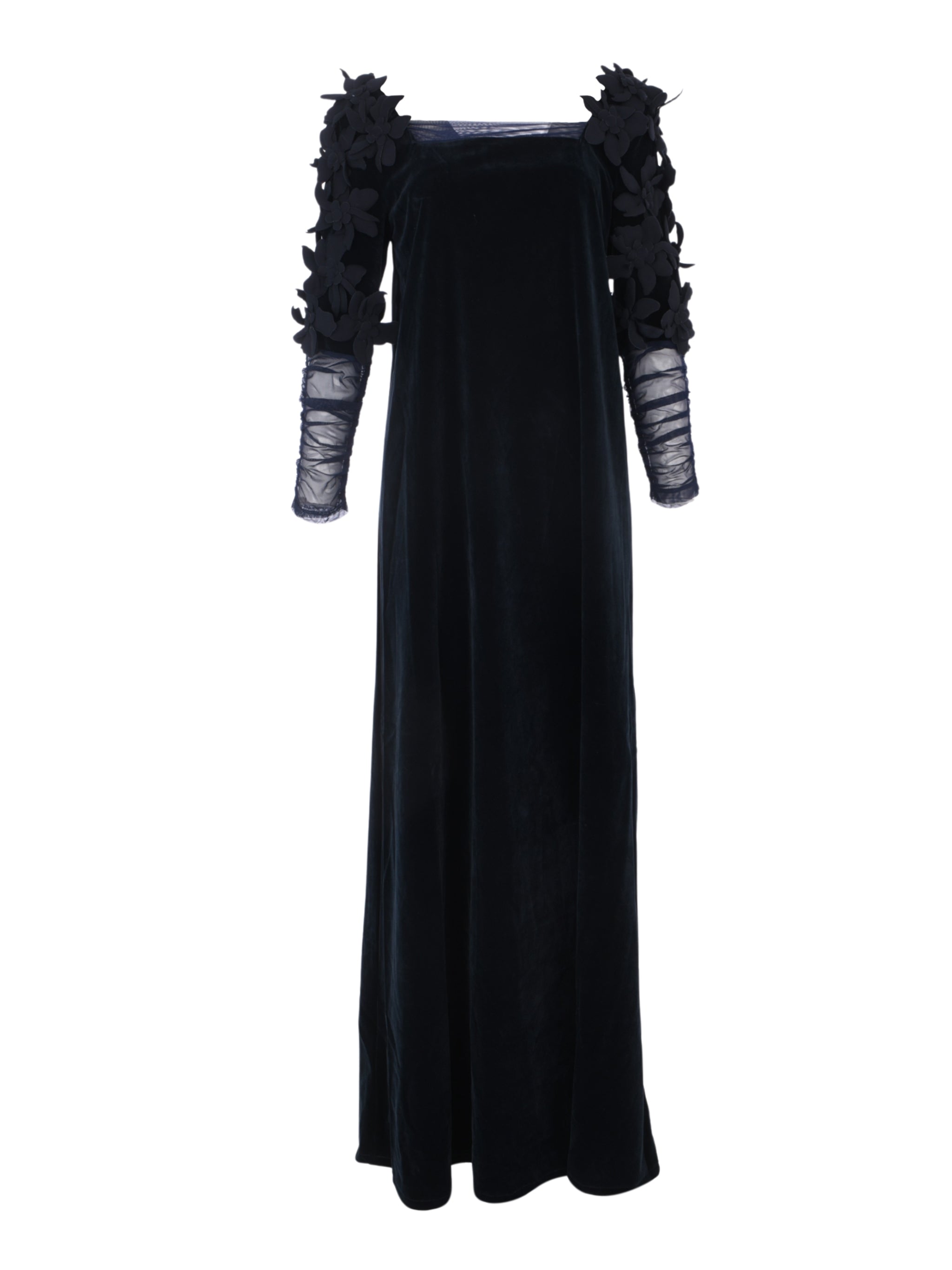 3D Floral Sleeves Dress