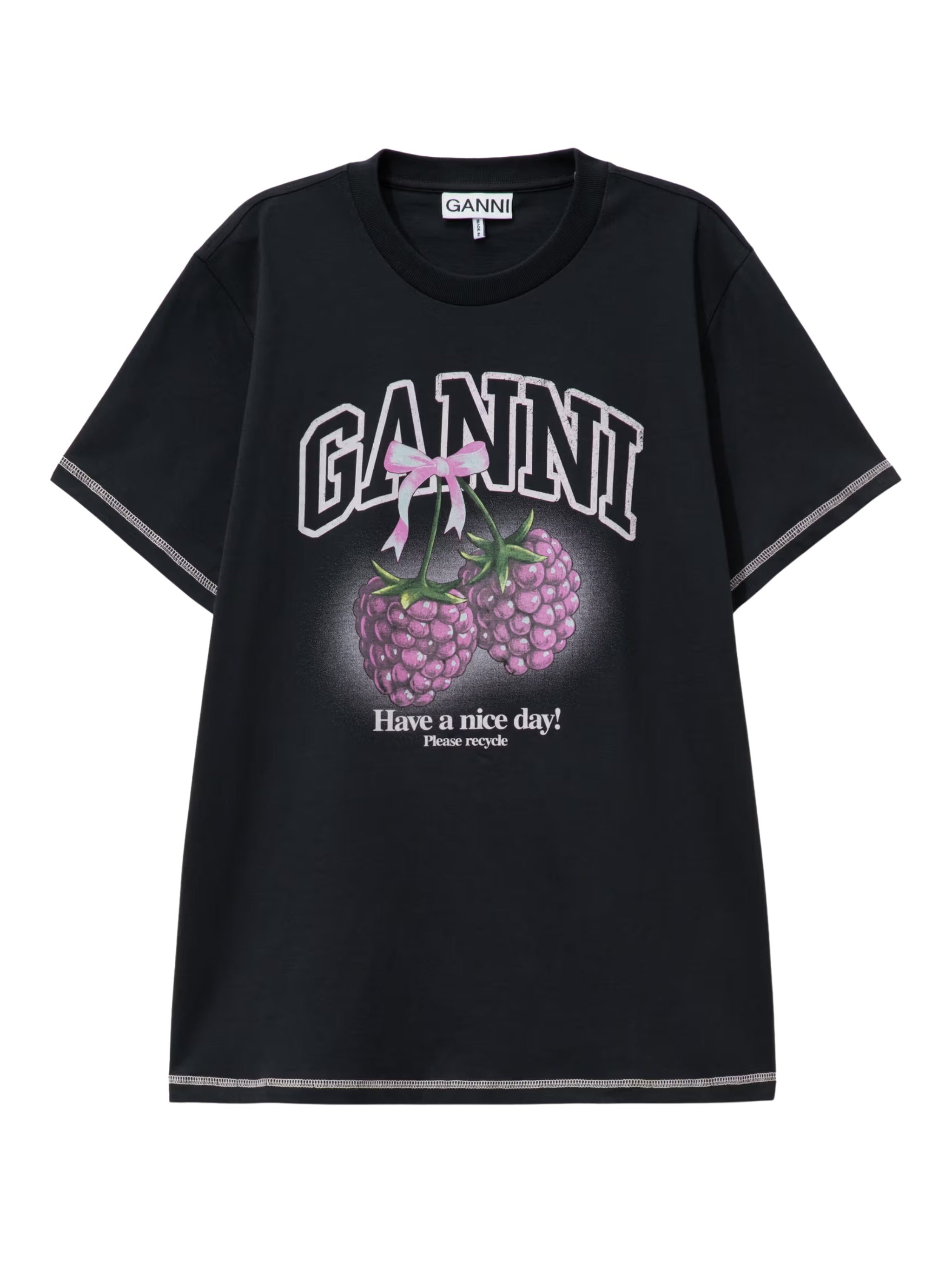 Basic cotton jersey raspberry print