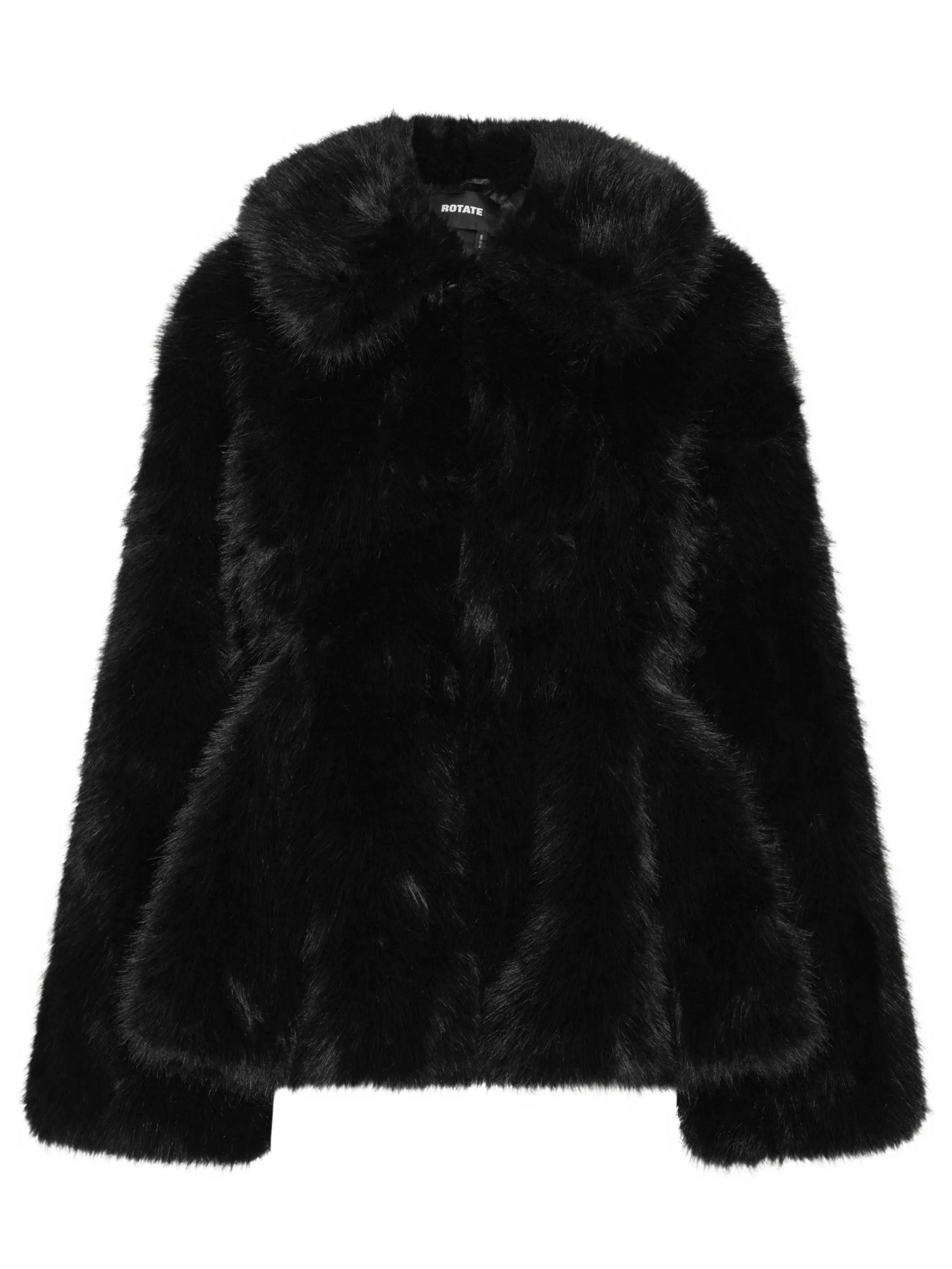 Faux fur flared jacket